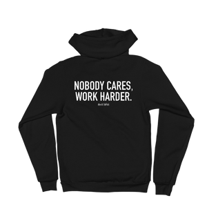 'Nobody Cares' Self-Will Logo Zip Up Hoodie